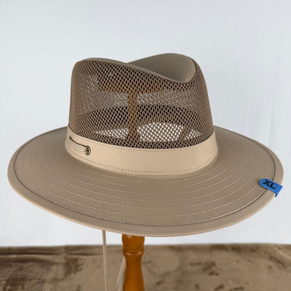 Outback Trading Co 14726 River Guide Mesh Hat Sand Tan UPF 40 XL